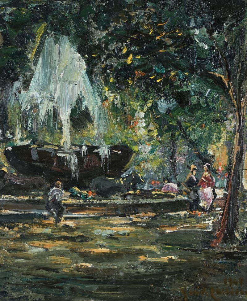 Guido Casciaro - La Villa, olio su legno (1949)