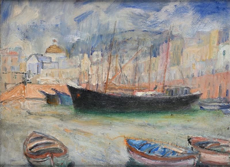 Alberto Chiancone - Veliero in rada