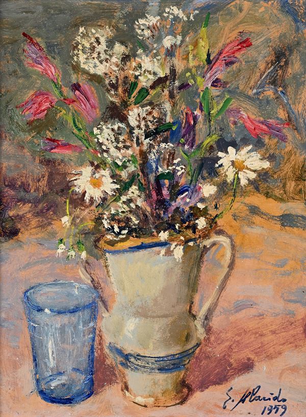 Errico Placido - Natura morta di fiori