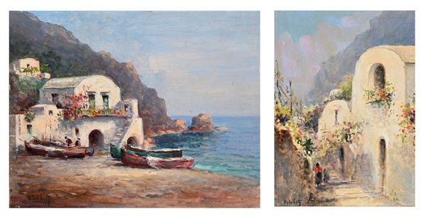 Valentino White - Due vedute di Capri (II)