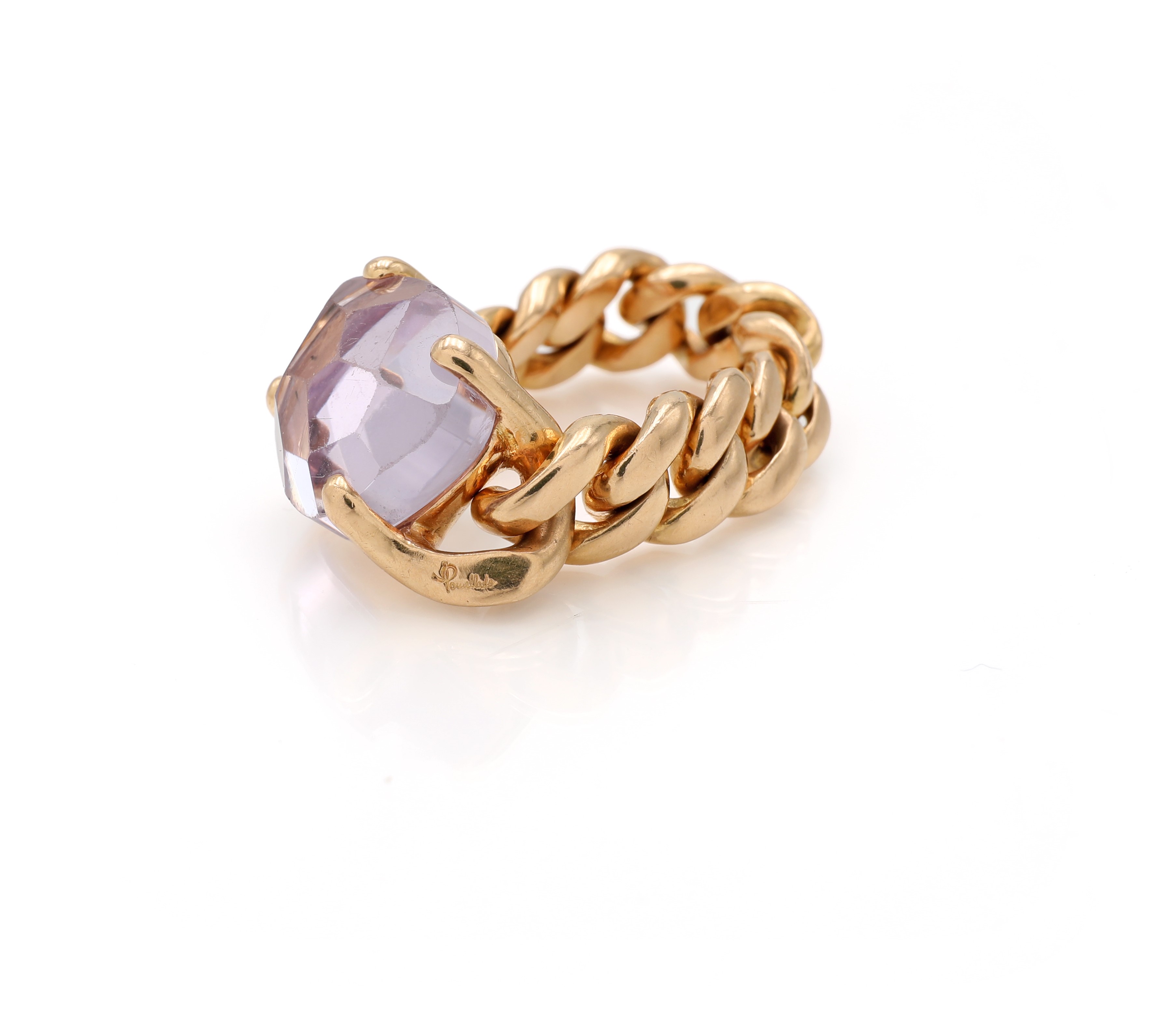 Pomellato, Anello della collezione “Lola” in oro giallo 750/000 con ametista