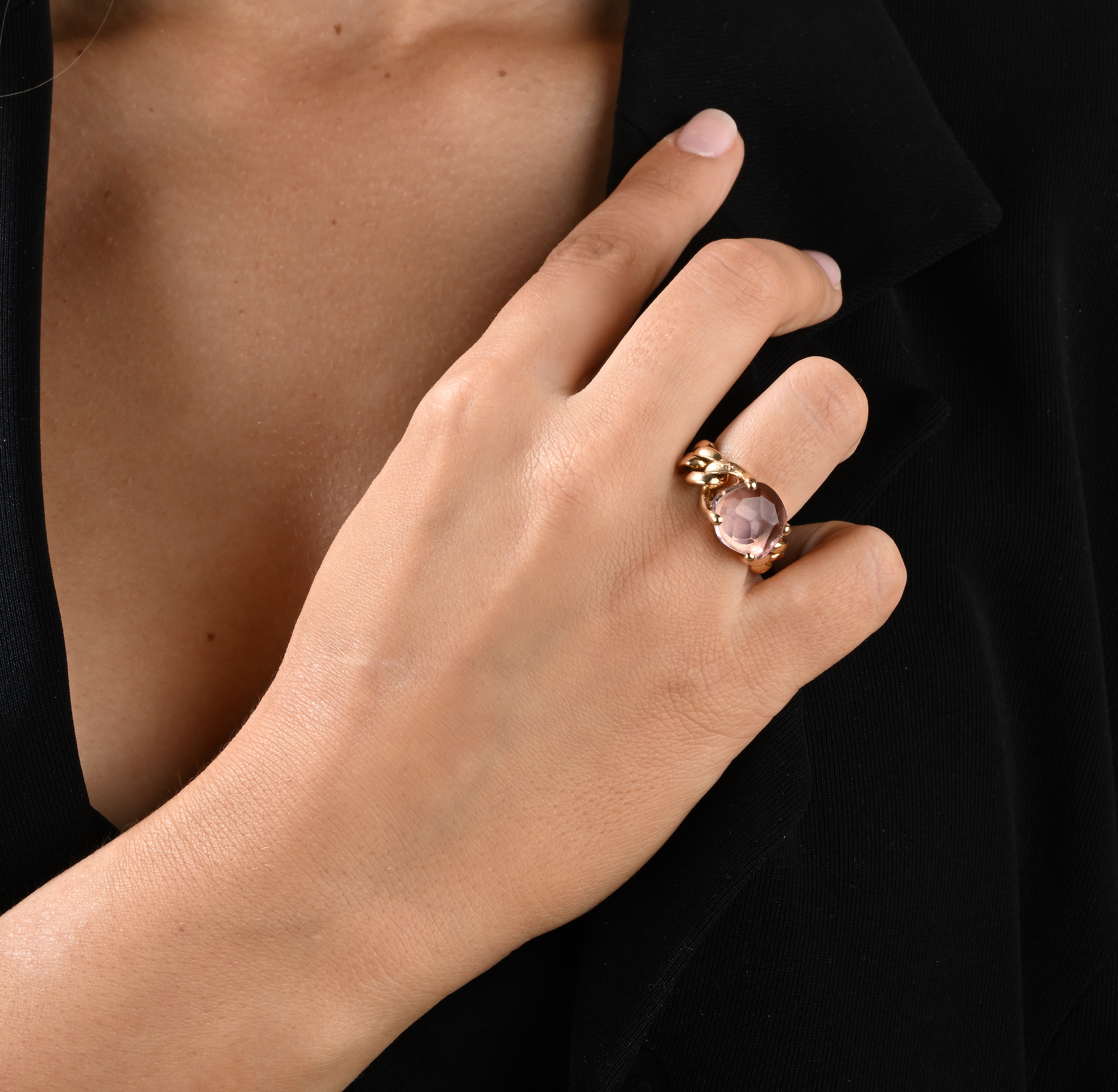 Pomellato, Anello della collezione “Lola” in oro giallo 750/000 con ametista
