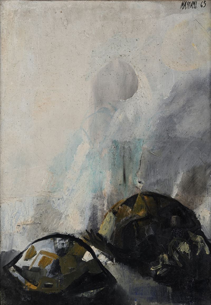 Carlo Maria Mariani - Le tartarughe, olio su tela
