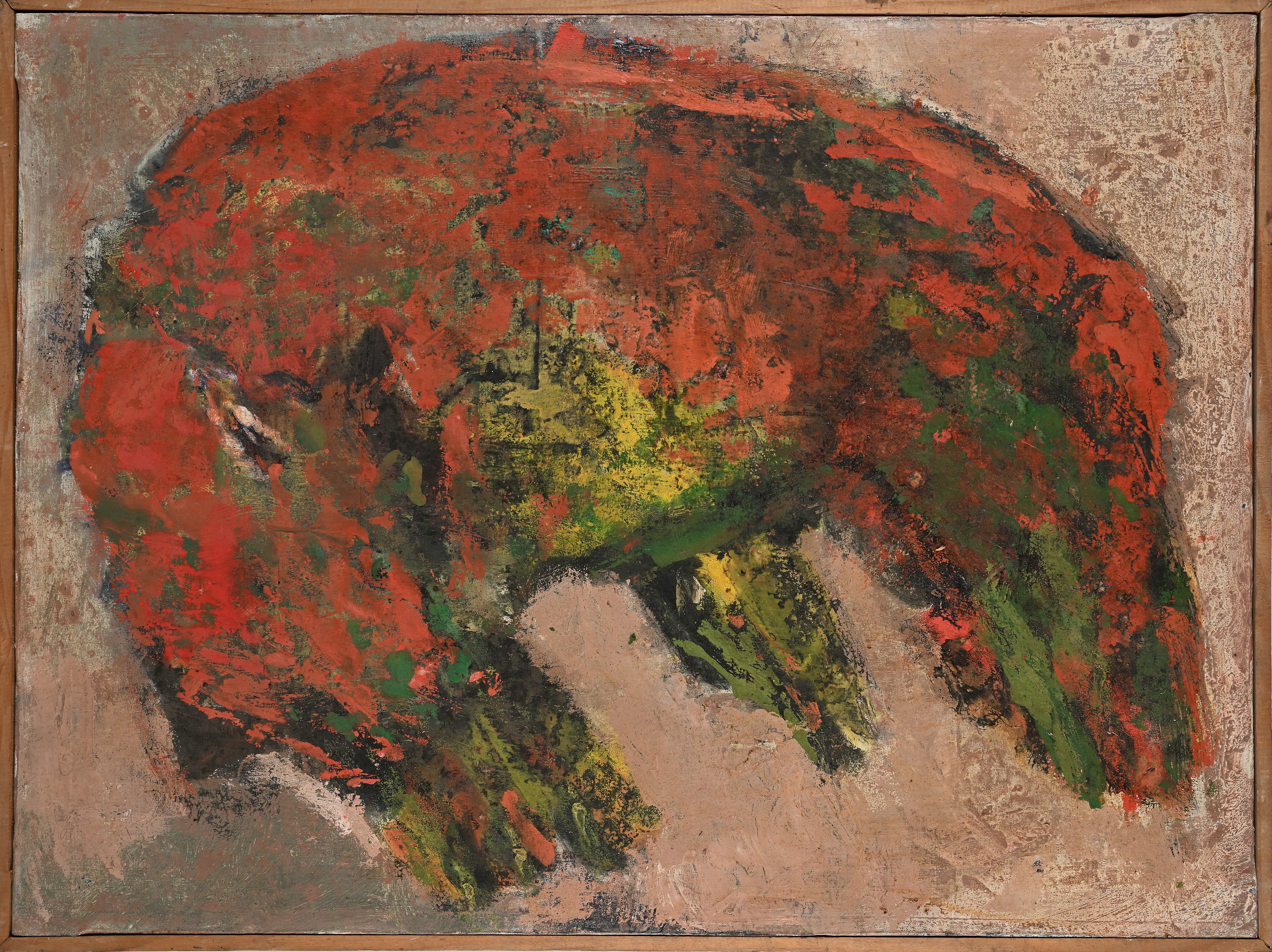 Ausonio Tanda - Cinghiale abbattuto, olio su tela (1962)