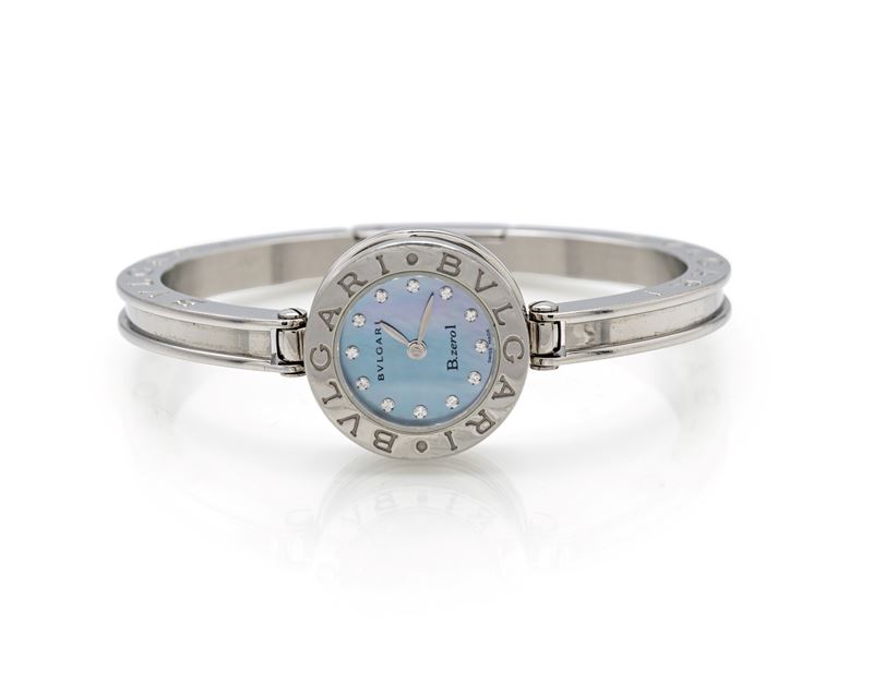 Bulgari B01 in acciaio e brillanti