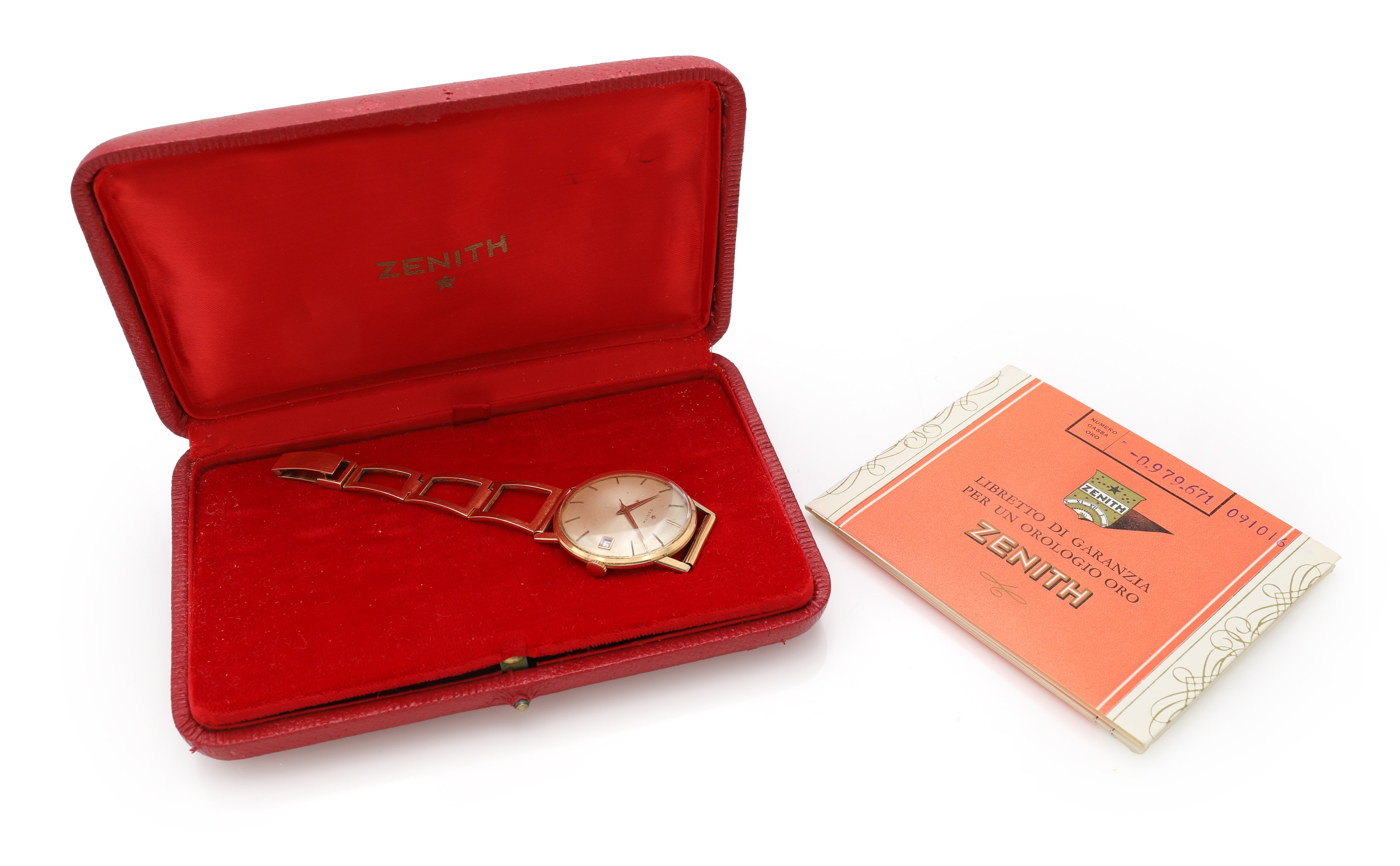 Orologio da polso, Zenith in oro giallo 750/000 (anni ’60)