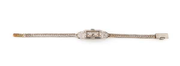 Baume & Mercier orologio da polso da donna in platino e brillanti