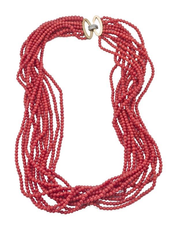 COLLANA DI CORALLO MEDITERRANEO