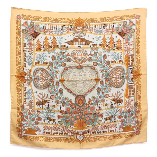 Hermes, foulard in seta   - Asta Luxury Fashion | Borse, Foulard e Accessori delle Grandi Maison - Casa d'Aste Arcadia