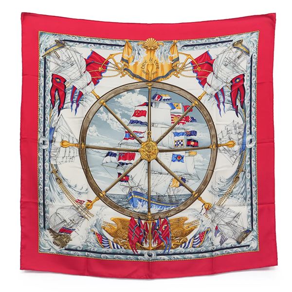 Hermes, foulard in seta con busta