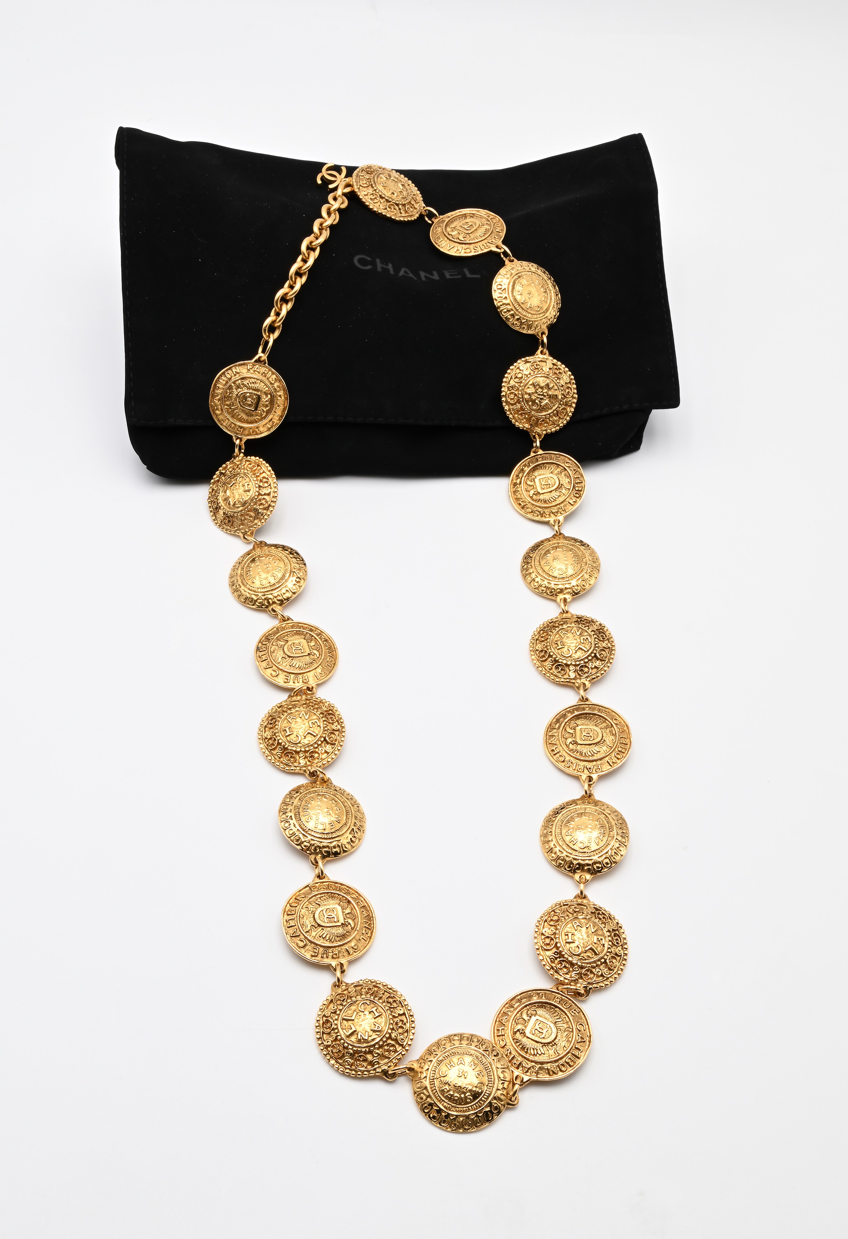 Chanel, collana/cintura metallo dorato