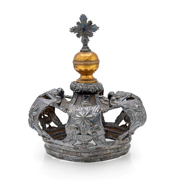 Corona da statua in lamina d'argento sbalzata  - Auction Antique and Modern Silver | Silver Treasures: Cult and Collecting - Casa d'Aste Arcadia