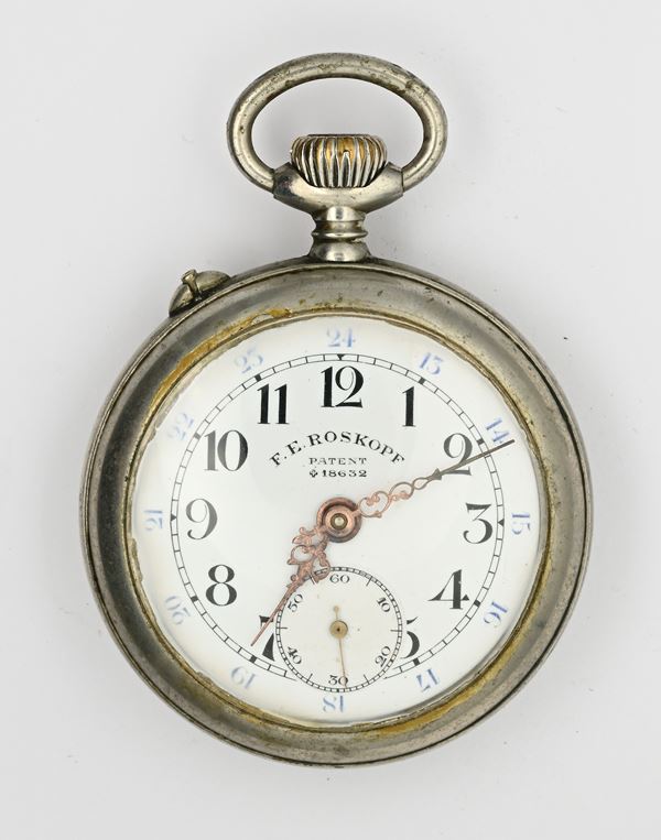 F.E. Roskopf - Orologio da tasca con scappamento Roskopf Brev. 18632 remontoir da uomo in metallo
