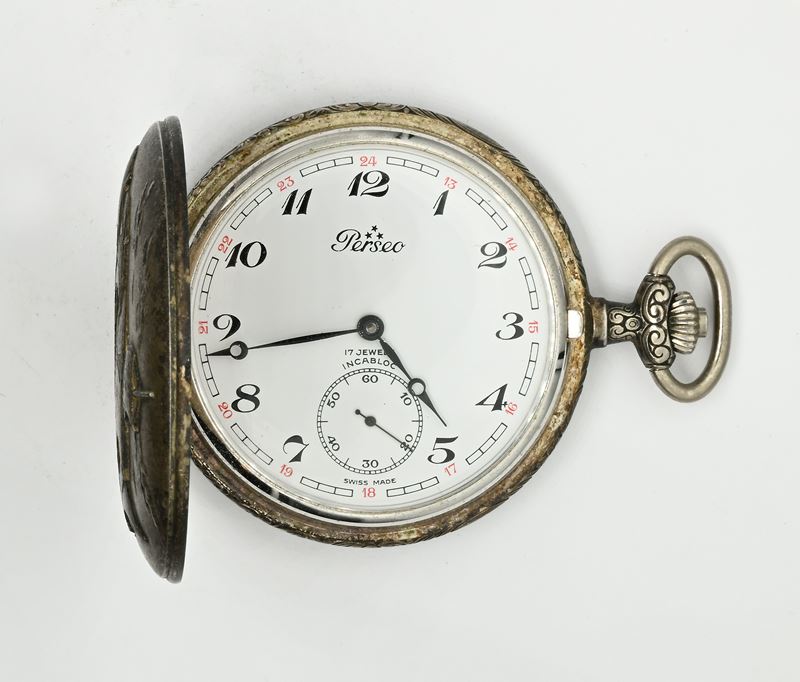 Cristoforo Colombo (Cal. ETA 498), Perseo Incabloc, Orologio da tasca savonette con scappamento a...
