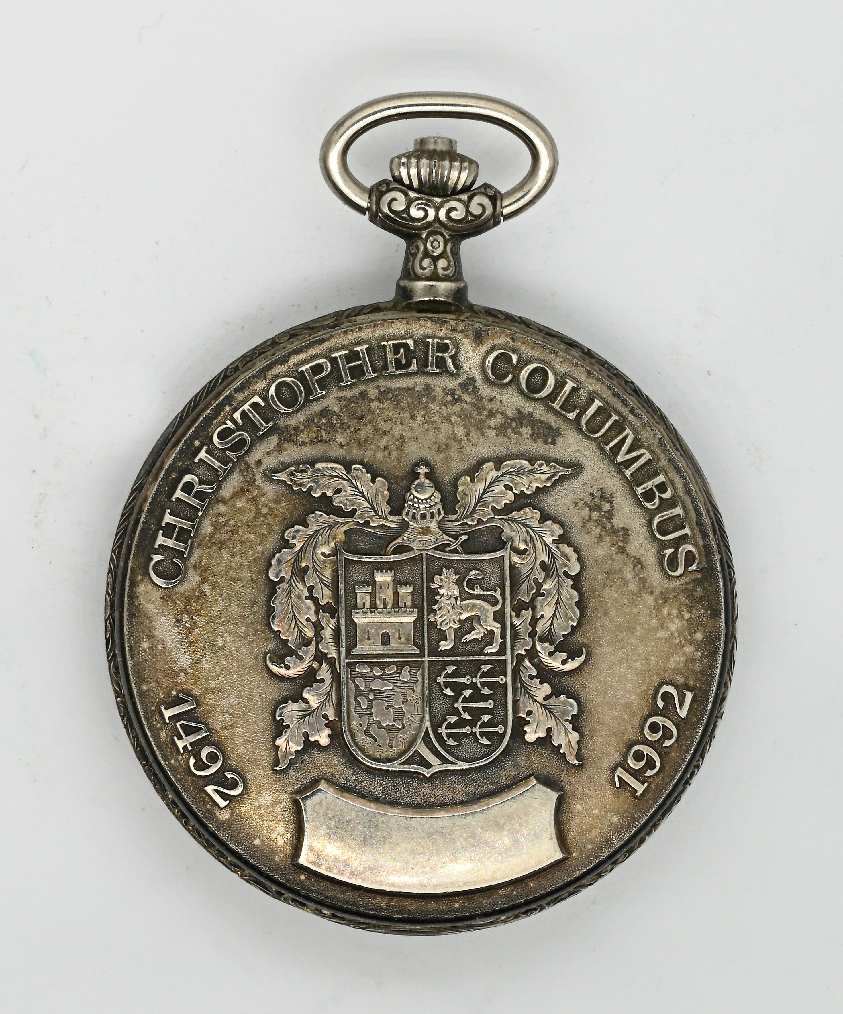 Cristoforo Colombo (Cal. ETA 498), Perseo Incabloc, Orologio da tasca savonette con scappamento a...
