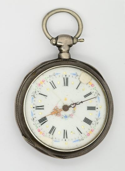 Orologio da tasca, Trillot a Segré, scappamento a cilindro, argento 925/000 (carica a chiavetta) ...