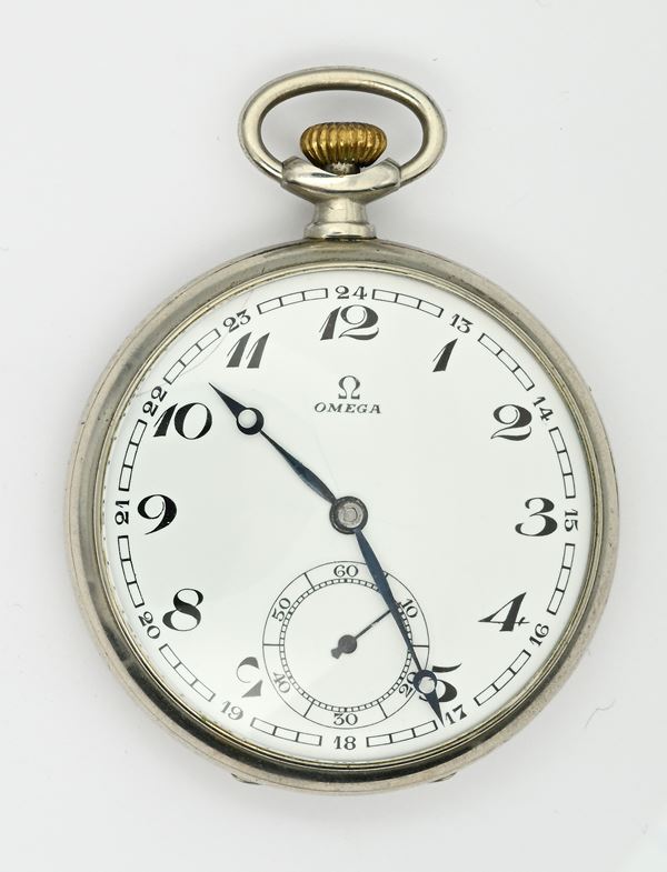 Omega (Cal. 38.5 L.T1) - Orologio da tasca con scappamento ad ancora e spirale Breguet remontoir da uomo in metallo