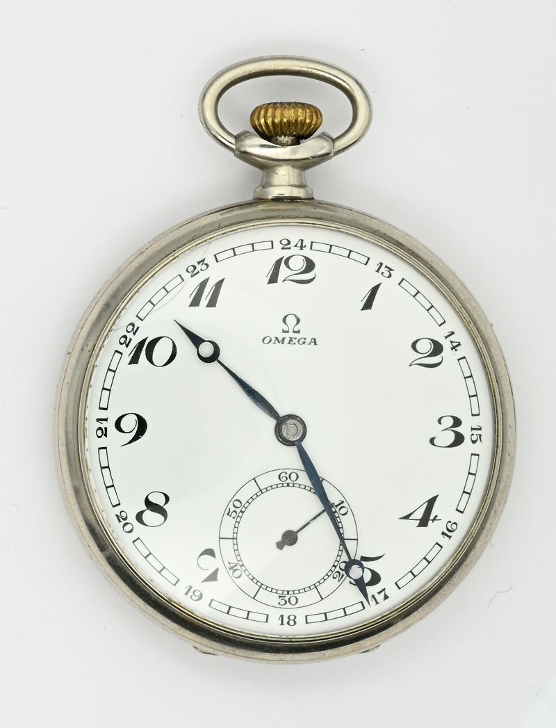 Omega, Orologio da tasca con scappamento ad ancora e spirale Breguet (Cal. 38.5 L.T1), anni ’30
