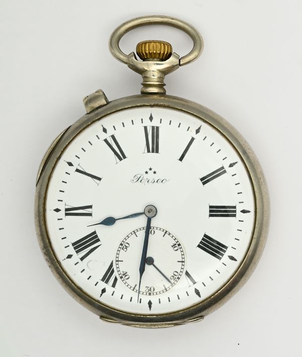 Perseo per le Ferrovie dello Stato Italiane (N°56947) - Orologio da tasca con scappamento ad ancora remontoir da uomo in metallo