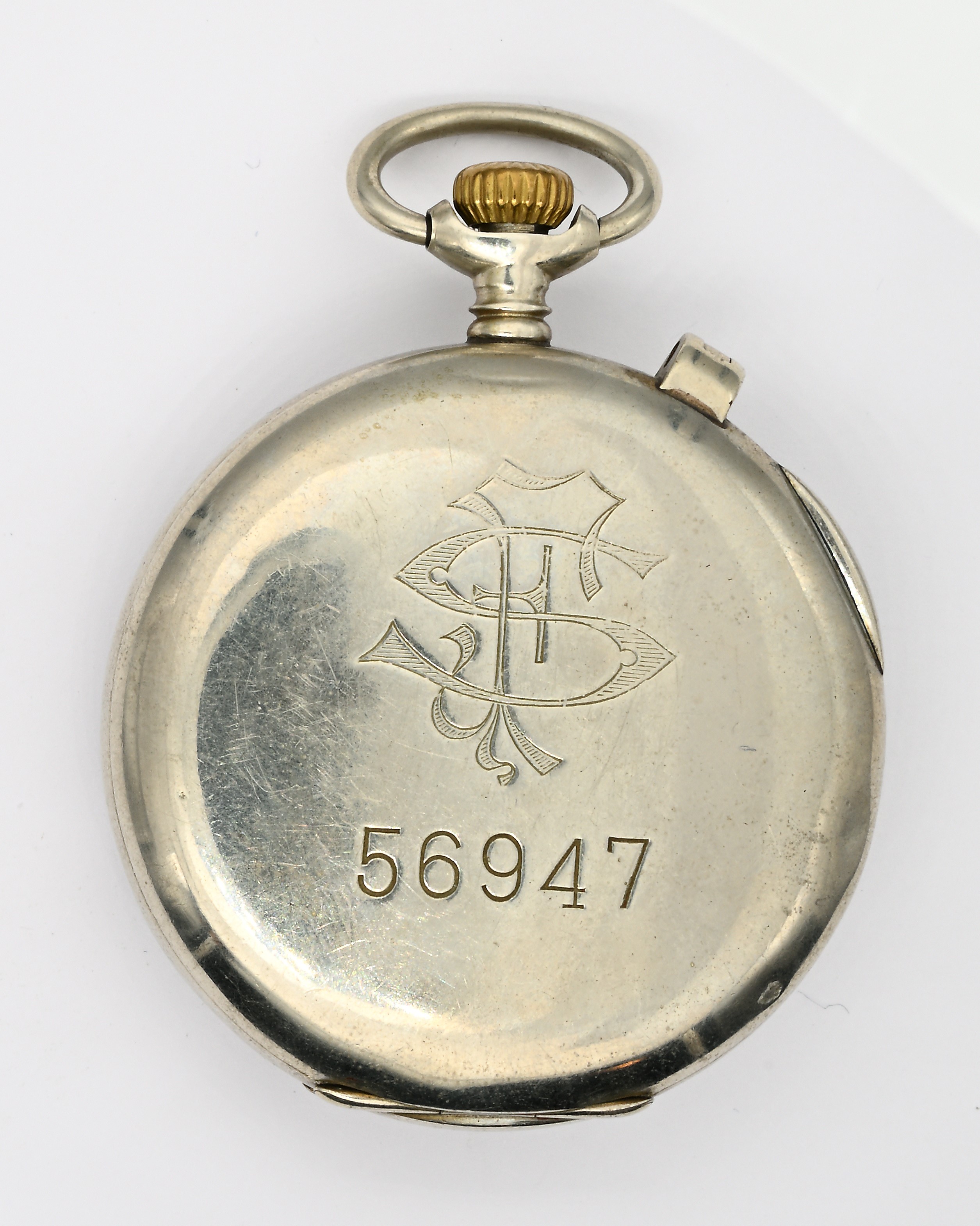 Perseo per le Ferrovie dello Stato Italiane, Orologio da tasca con scappamento ad ancora e remont...