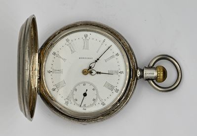 Longines, Orologio da tasca savonette con scappamento ad ancora e spirale Breguet “remontoir”