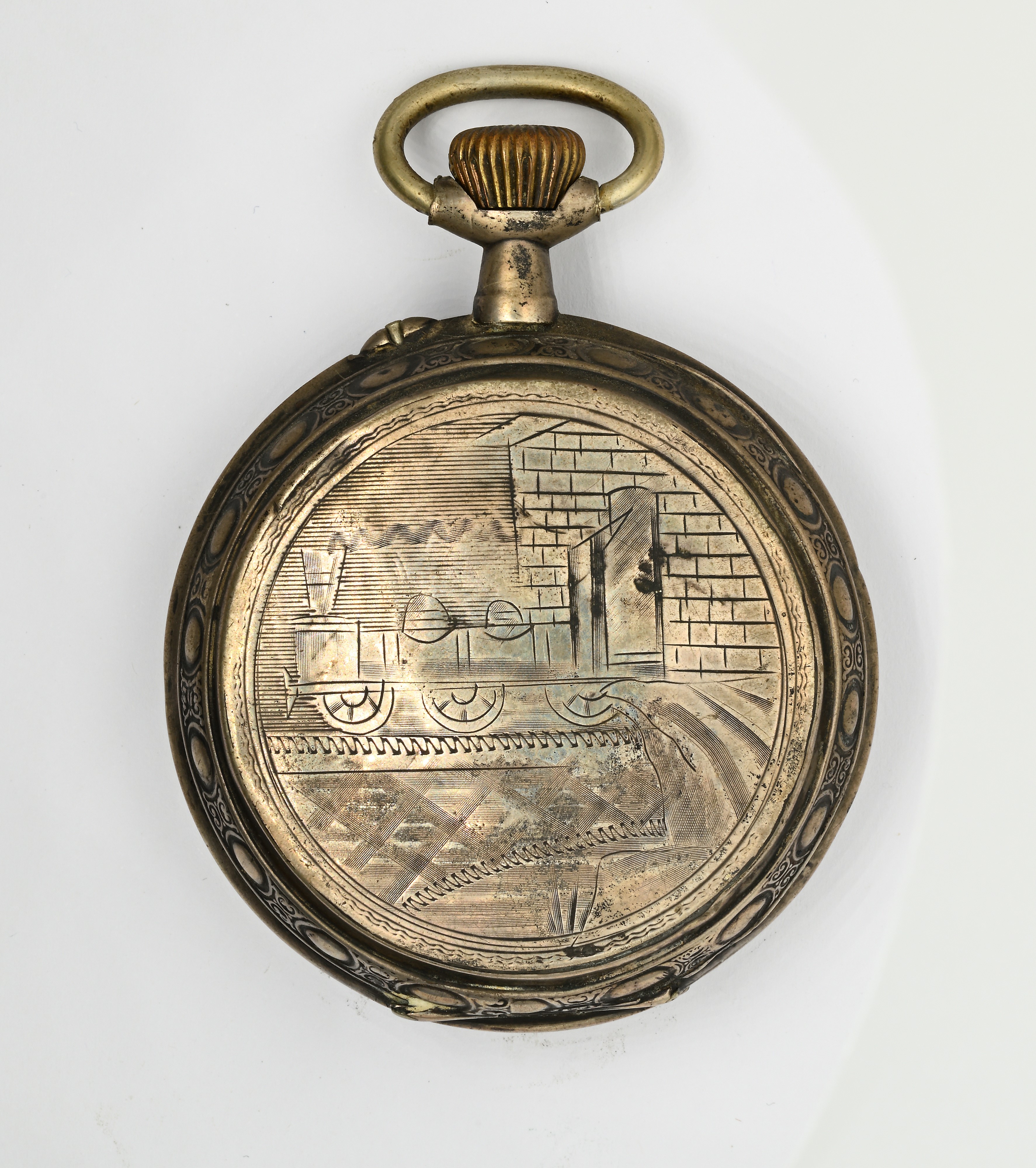 Orologio da tasca, scappamento ad ancora remontoir, cassa e cuvette in argento 800/000