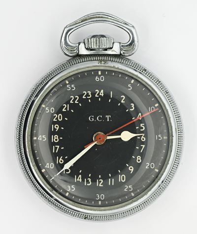 Hamilton Watch Co. U.S.A., Orologio militare da tasca 24 ore Modello 33106 G.C.T. Navigation, 194...