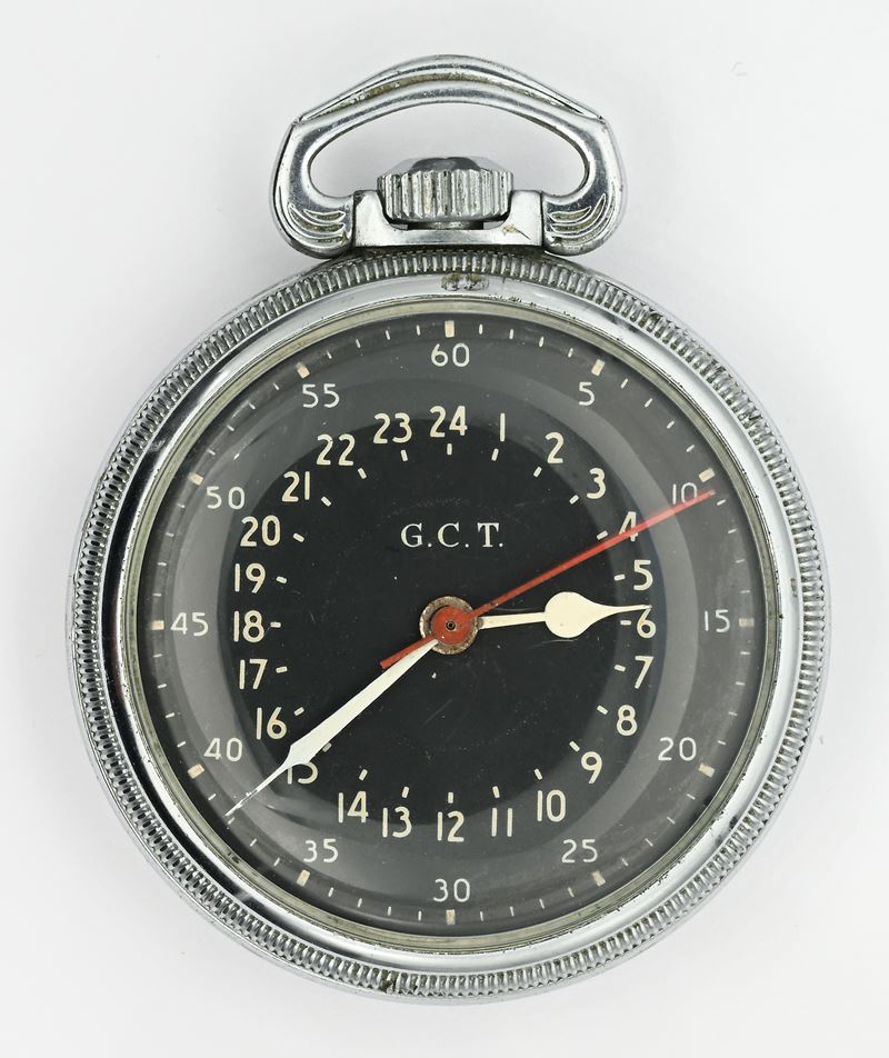 Hamilton Watch Co. U.S.A., Orologio militare da tasca 24 ore Modello 33106 G.C.T. Navigation, 194...