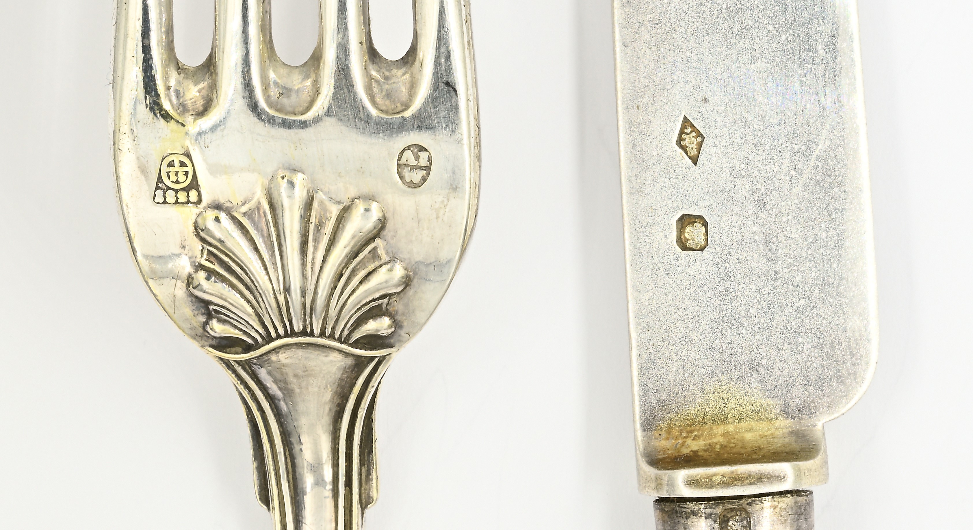 Servizio di posate da dolce “King Pattern”, set per due persone con stemmi incisi
