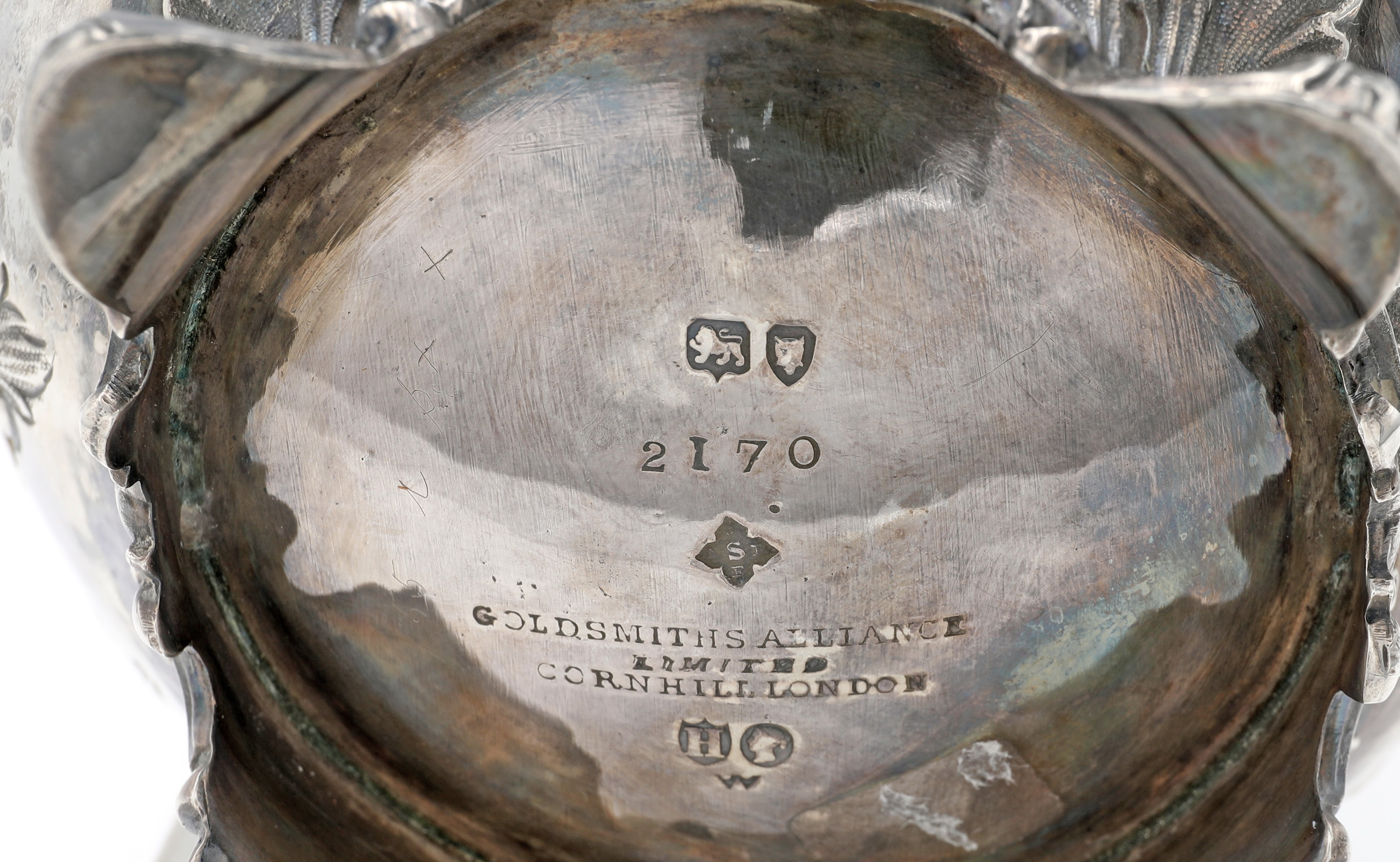 A.B. Savory & Sons, Servizio da tè con teiera, lattiera e zuccheriera, Londra (1861 e 1883)
