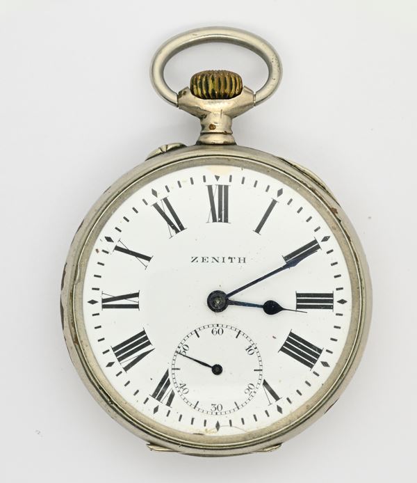 Zenith Grand Prix Paris 1900 per le Ferrovie dello Stato Italiane (N.96788) - Orologio da tasca con scappamento ad ancora spirale Breguet remontoir da uomo in metallo 