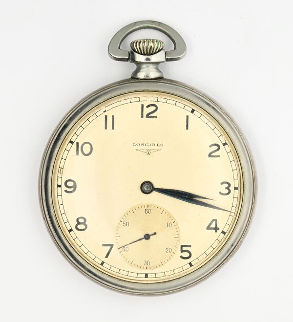 Longines 5477.7 (Cal. 37.93) - Orologio da tasca con scappamento ad ancora spirale Breguet remontoir da uomo in metallo 