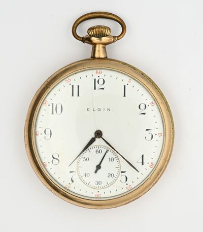 Elgin Natl Watch Co., Orologio da tasca con scappamento ad ancora e regolazione micrometrica