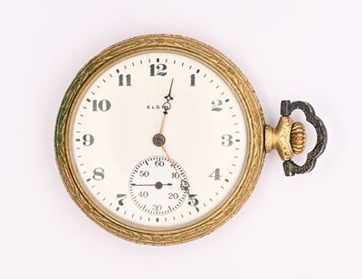 Elgin Natl Watch Co. U.S.A., Orologio da tasca con scappamento ad ancora e regolazione micrometri...