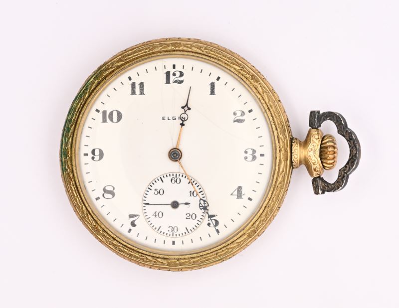Elgin Natl Watch Co. U.S.A., Orologio da tasca con scappamento ad ancora e regolazione micrometri...