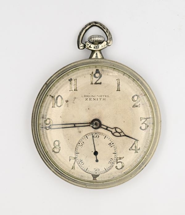 Zenith Chronometre - Orologio da tasca con scappamento ad ancora spirale Breguet con regolazione micrometrica remontoir da uomo in metallo 