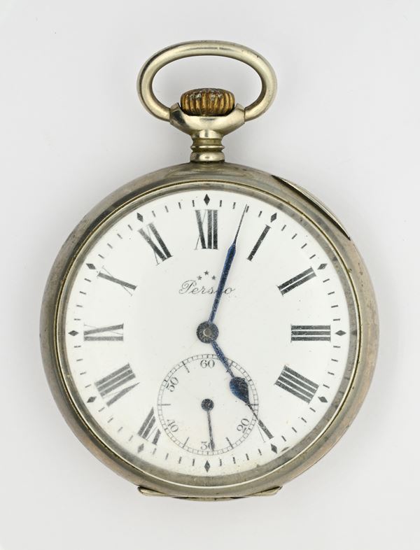 Perseo - Orologio da tasca per le Ferrovie dello Stato Italiane (N.74752) - Orologio da tasca con scappamento ad ancora remontoir da uomo in metallo 