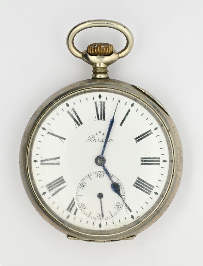 Orologio da tasca, Perseo per le Ferrovie dello Stato Italiane, scappamento ad ancora remontoir