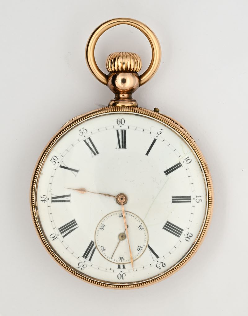 Ducommun, Orologio da tasca con scappamento ad ancora e spirale Breguet remontoir in argento con ...