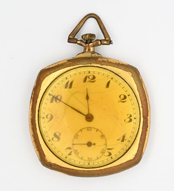 Orologio da tasca con scappamento ad ancora remontoir da uomo in metallo placcato in oro giallo   (1920/30)  - Auction Time Auction - Pocket Watches - Casa d'Aste Arcadia