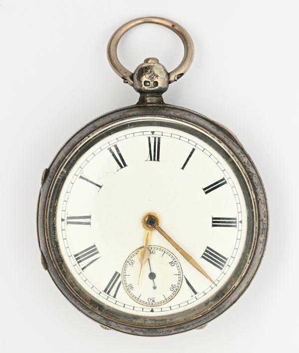  Orologio da tasca con scappamento ad ancora carica a chiavetta da uomo in argento sterling con cassa punzonata Chester 1897