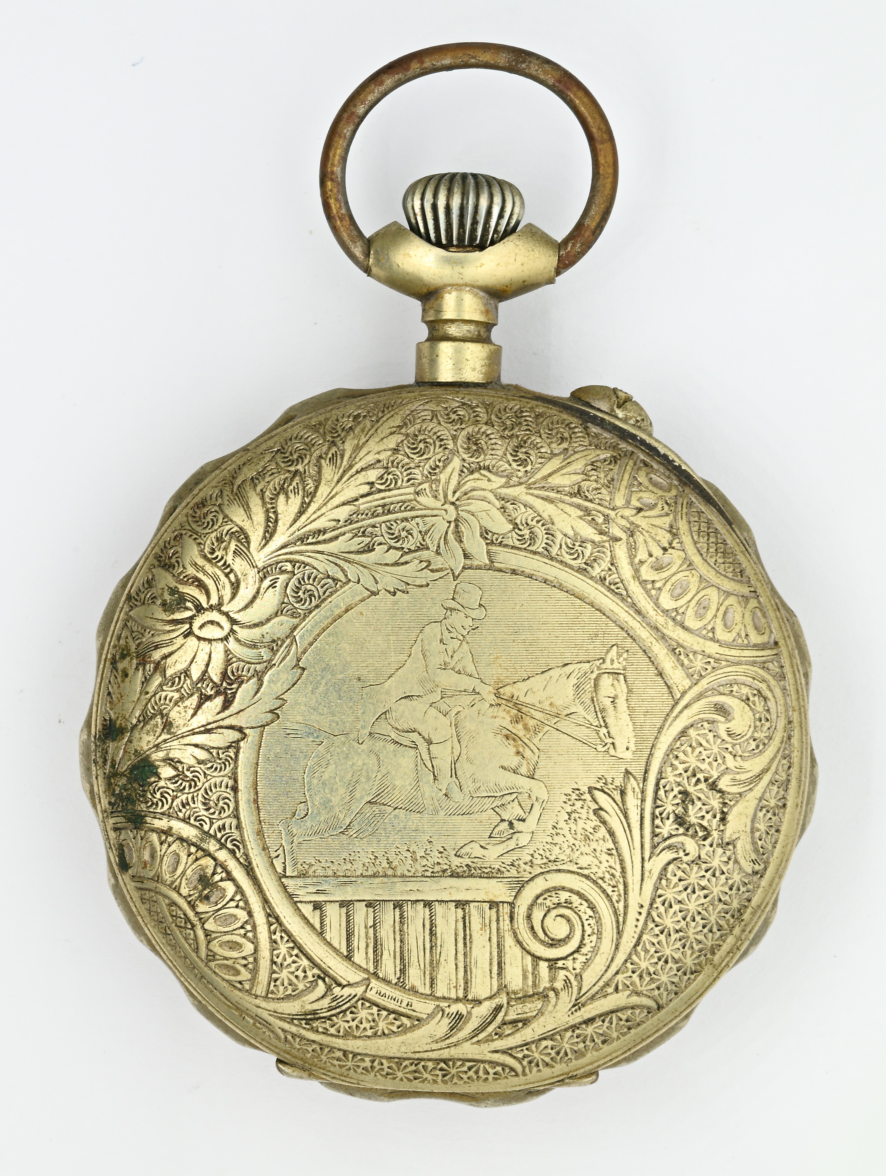 Orologio da tasca Roskopf remontoir per uomo, metallo, inizi XX secolo