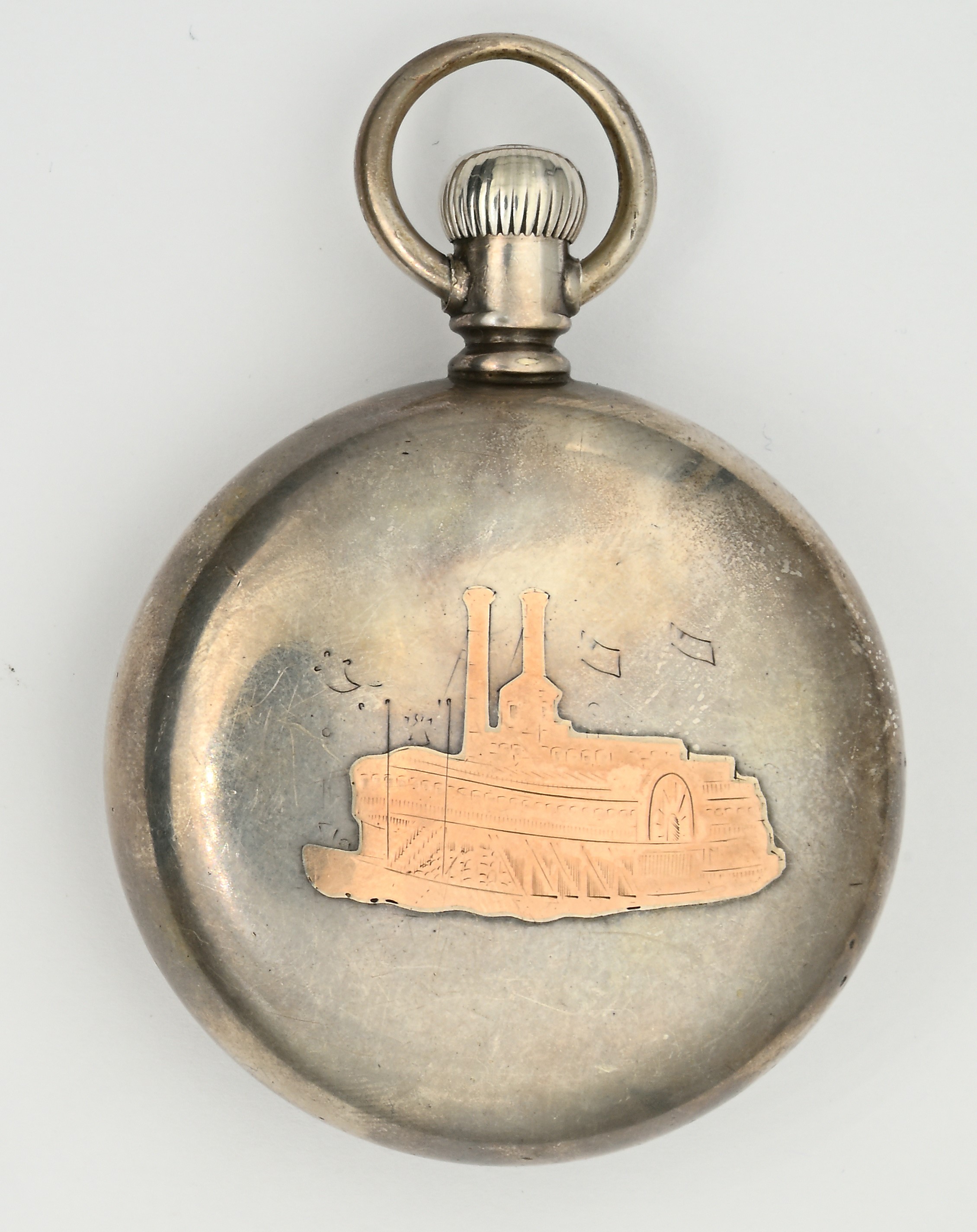 American Waltham Watch Co., Orologio da tasca con scappamento ad ancora remontoir in metallo, fin...