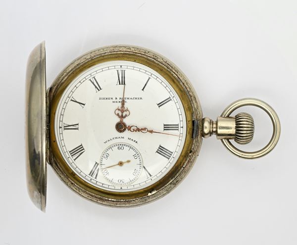 Atlas Watch Co. Chicago U.S.A. - Orologio da tasca savonette rincassato con scappamento ad ancora remontoir da uomo in metallo