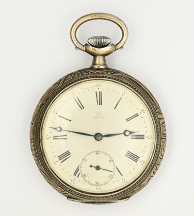 Orologio da tasca, scappamento ad ancora spirale Breguet con remontoir, argento (inizio XX secolo...