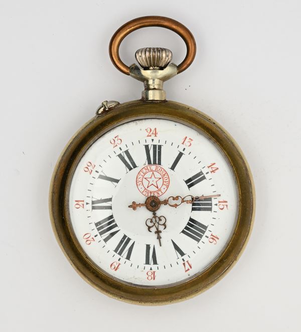 Orologio da tasca con scappamento Roskopf remontoir da uomo in metallo  (inizi XX secolo)  - Auction Time Auction - Pocket Watches - Casa d'Aste Arcadia