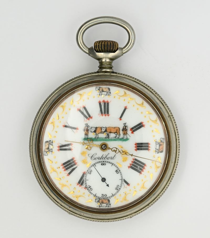 Cortebert (Cal. 542), Orologio da tasca con scappamento ad ancora remontoir da uomo in metallo