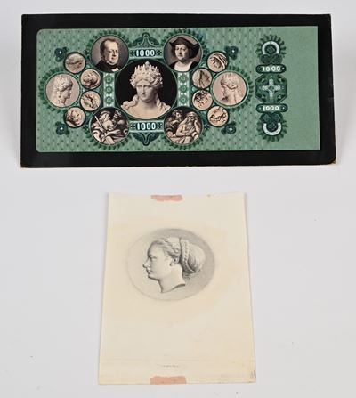 Specimen e bozzetti, raccolta numismatica e filatelica