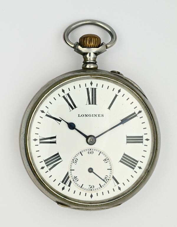 Longines (Cal. 19.71) per le Ferrovie di Stato N° 24790 - Orologio da tasca ferroviario con scappamento ad ancora remontoir da uomo in metallo 