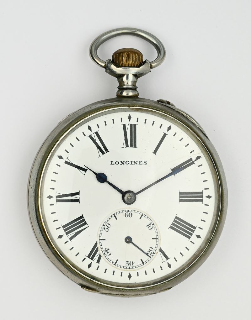 Longines (Cal. 19.71), Orologio da tasca ferroviario per le Ferrovie di Stato N. 24790, scappamen...